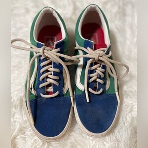 Vans Old Skool Yacht Club Retro 90s Womens 7 Mens 5.5 Blue White Shoes Sneakers